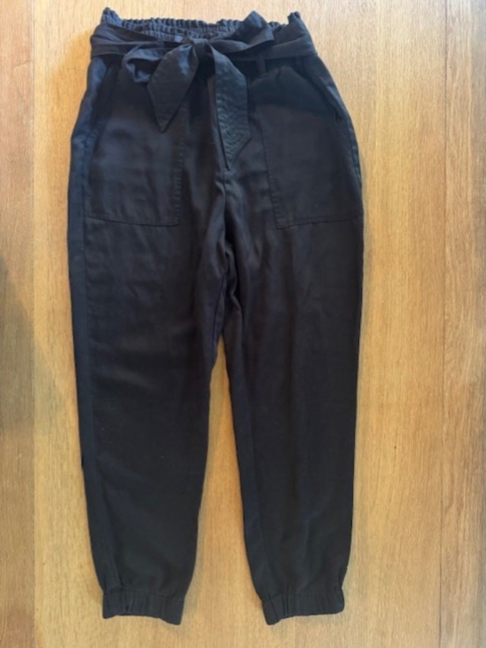 Abercrombie & Fitch Black Tie Waist Jogger Pants Size M